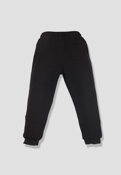 Tresnova Cotton Knit Full Sleeves Antimicrobial Finish Graffiti Printed Jogger Track Pant -Black