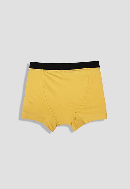 TRESNOVA Cotton Anti-microbial Finish & Smart Waistband Technology Tiger Printed Soft Boxer Briefs Pack of 3 - OffWhite Yellow & Green