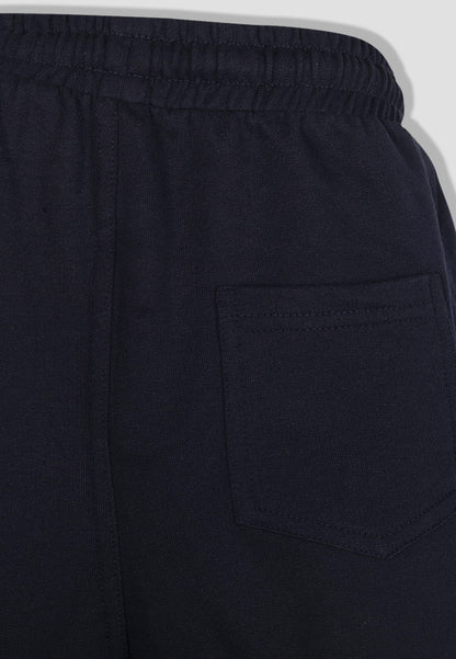 Tresnova Cotton Knit Full Sleeves Antimicrobial Finish Athletic Printed Jogger Track Pant -Navyblue