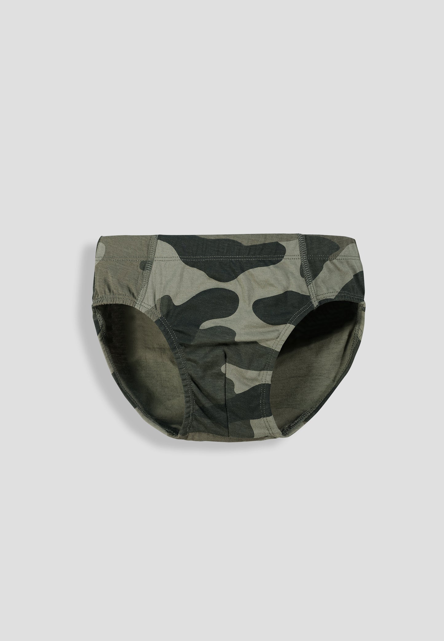 Boys’ Soft Camouflage Print Cotton Briefs | Kids Underwear with Anti-Microbial Finish & Smart Waistband Technology - Pack of 3