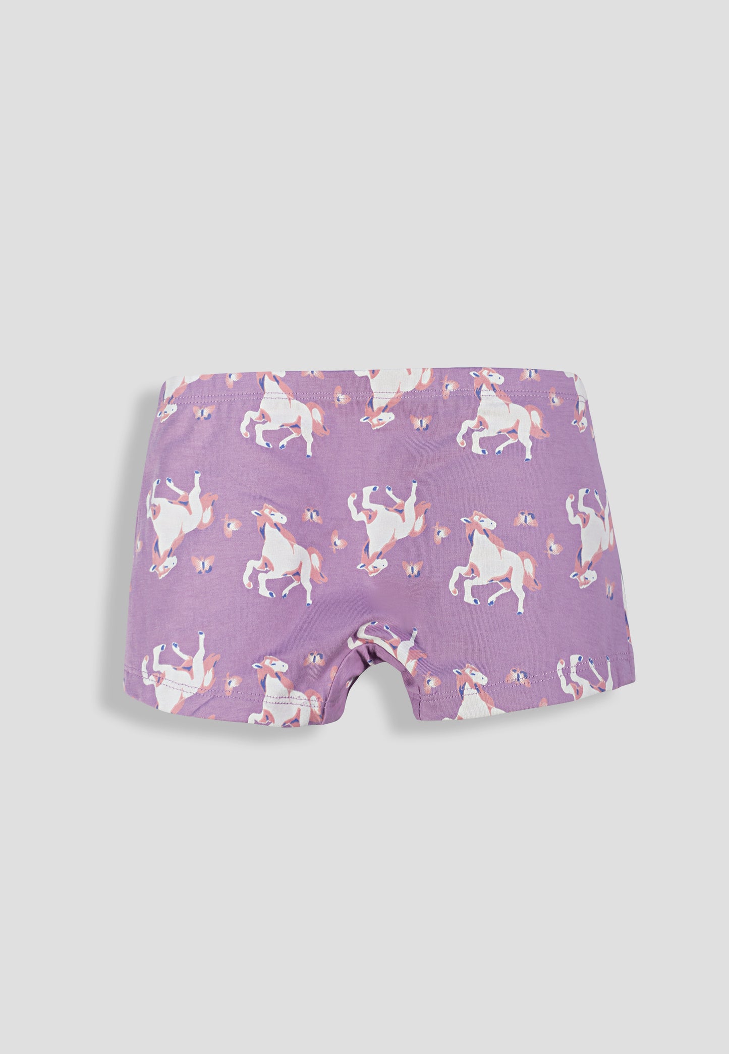 Girls’ Soft Unicorn Print Cotton Lycra Boxer Briefs/Panties | Kids Underwear with Anti-Microbial Finish & Smart Waistband Technology - Pack of 3