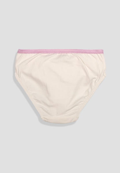 TRESNOVA Cotton Lycra Anti-microbial Finish & Smart Waistband Technology Floral Printed Soft Panties Pack of 3 -Pink Purple & Offwhite