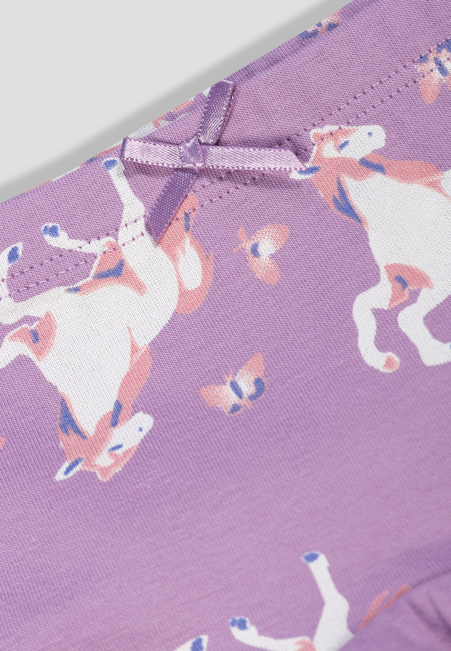 Girls’ Soft Unicorn Print Cotton Lycra Boxer Briefs/Panties | Kids Underwear with Anti-Microbial Finish & Smart Waistband Technology - Pack of 3