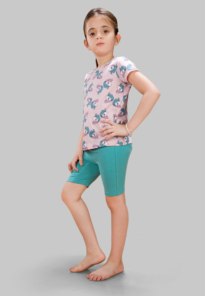 Girls Butterfly Cycling Shorts - | Soft, Anti-Microbial & & Smart Waistband Technology - Cotton Lycra | Girls' Inner Shorts, Athletic & Biker Shorts for Kids - Pack of 3