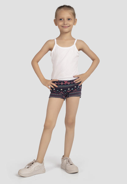TRESNOVA Cotton Lycra Anti-microbial Finish & Smart Waistband Technology Unicorn Printed Soft Boxer Panties Pack of 3 -Yellow Pink & Navyblue