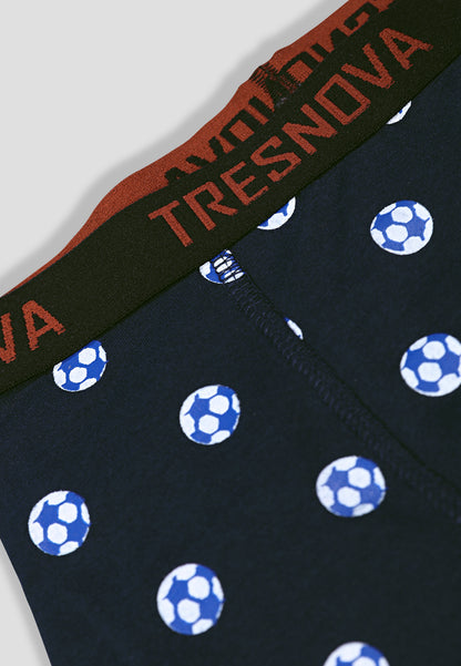 Boys’ Soft Football Print Cotton Boxer Briefs | Kids Underwear with Anti-Microbial Finish & Smart Waistband Technology - Pack of 3