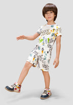 Soft Cotton Short Sets for Boys ( 1 Set) |  Anti-Bacterial Chemical Free Nightwear | Ages 2-16Y