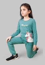 Soft Cotton Pyjama Set for Girls ( 1 Set) |  Anti-Bacterial Chemical Free Nightwear | Ages 2-16Y