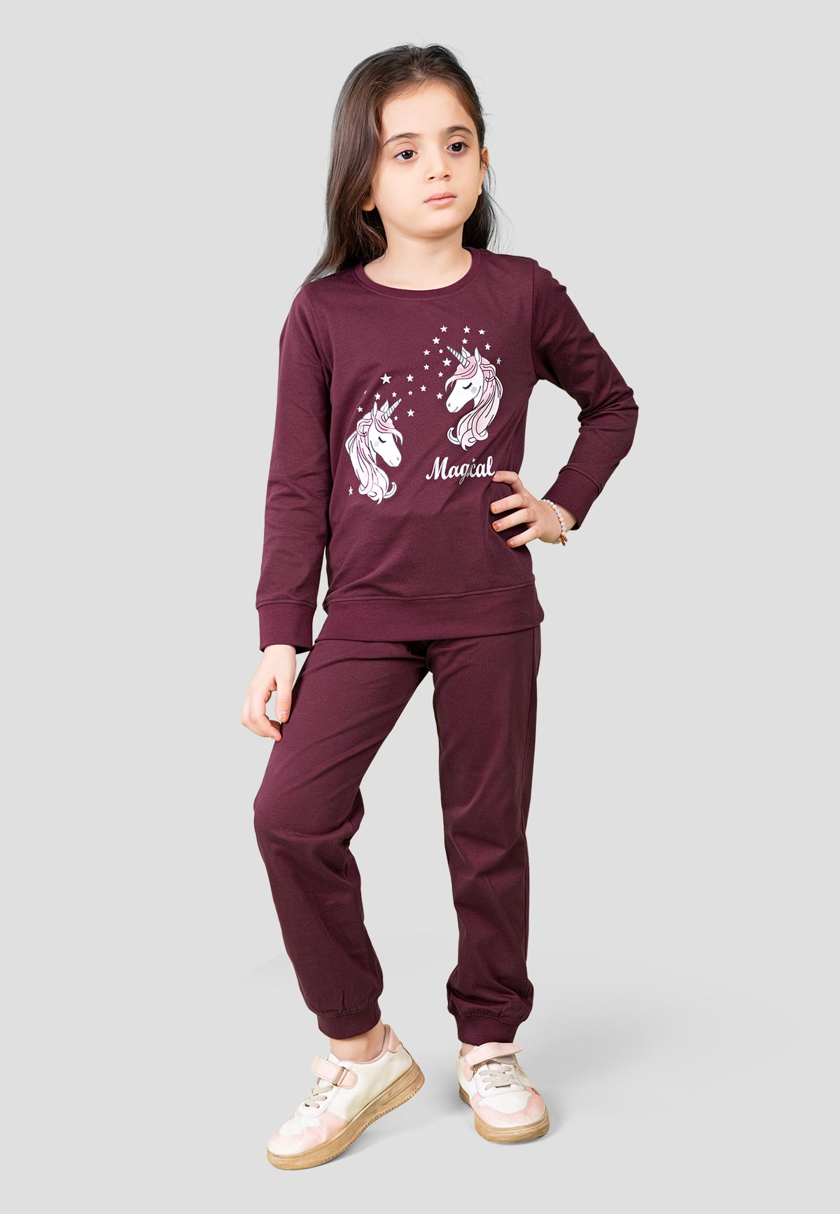 Soft Cotton Pyjama Set for Girls ( 1 Set) |  Anti-Bacterial Chemical Free Nightwear | Ages 2-16Y