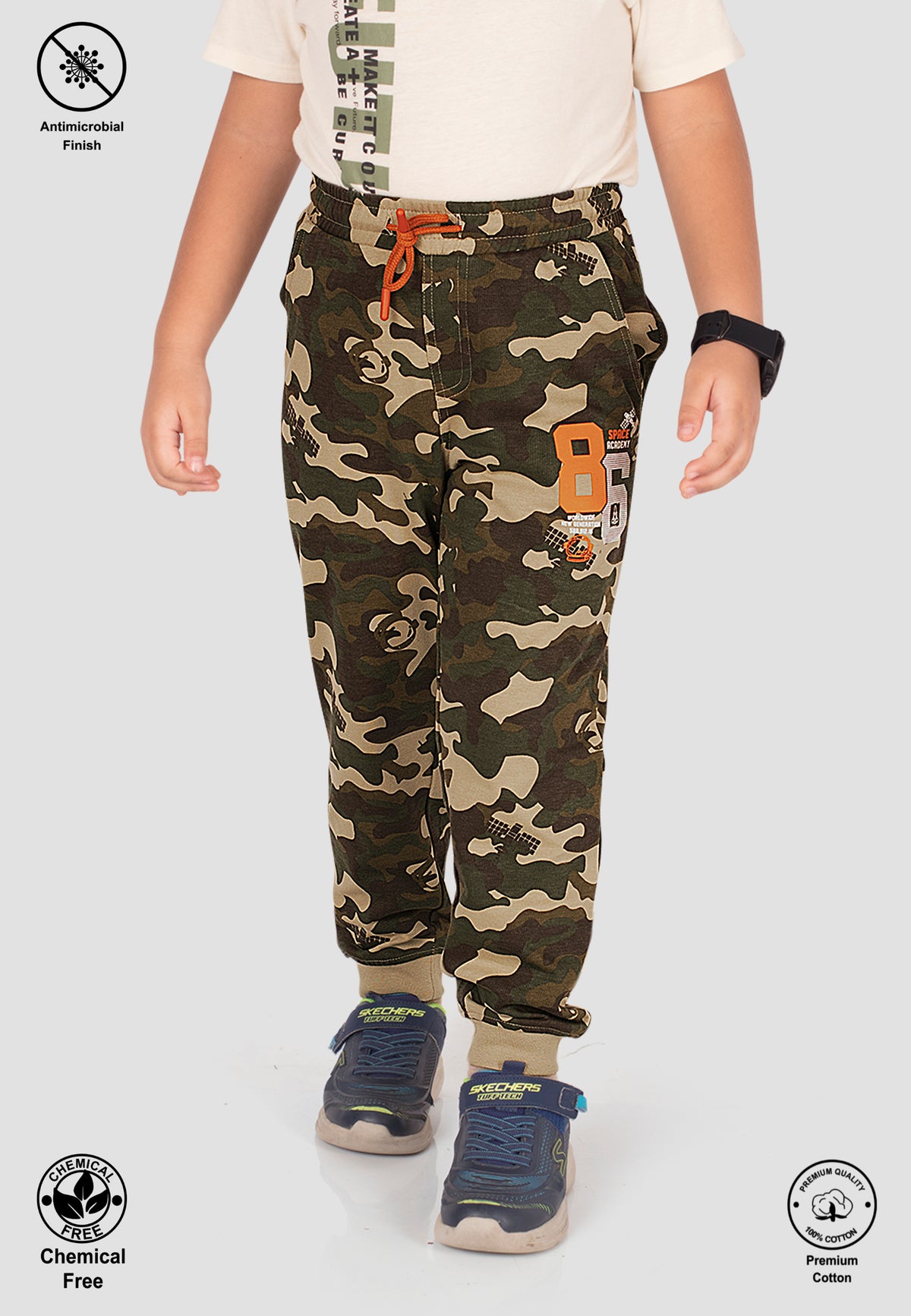 Soft Cotton Fashion Joggers for Boys |  Anti-Bacterial Chemical Free Outerwear | Ages 2-16Y