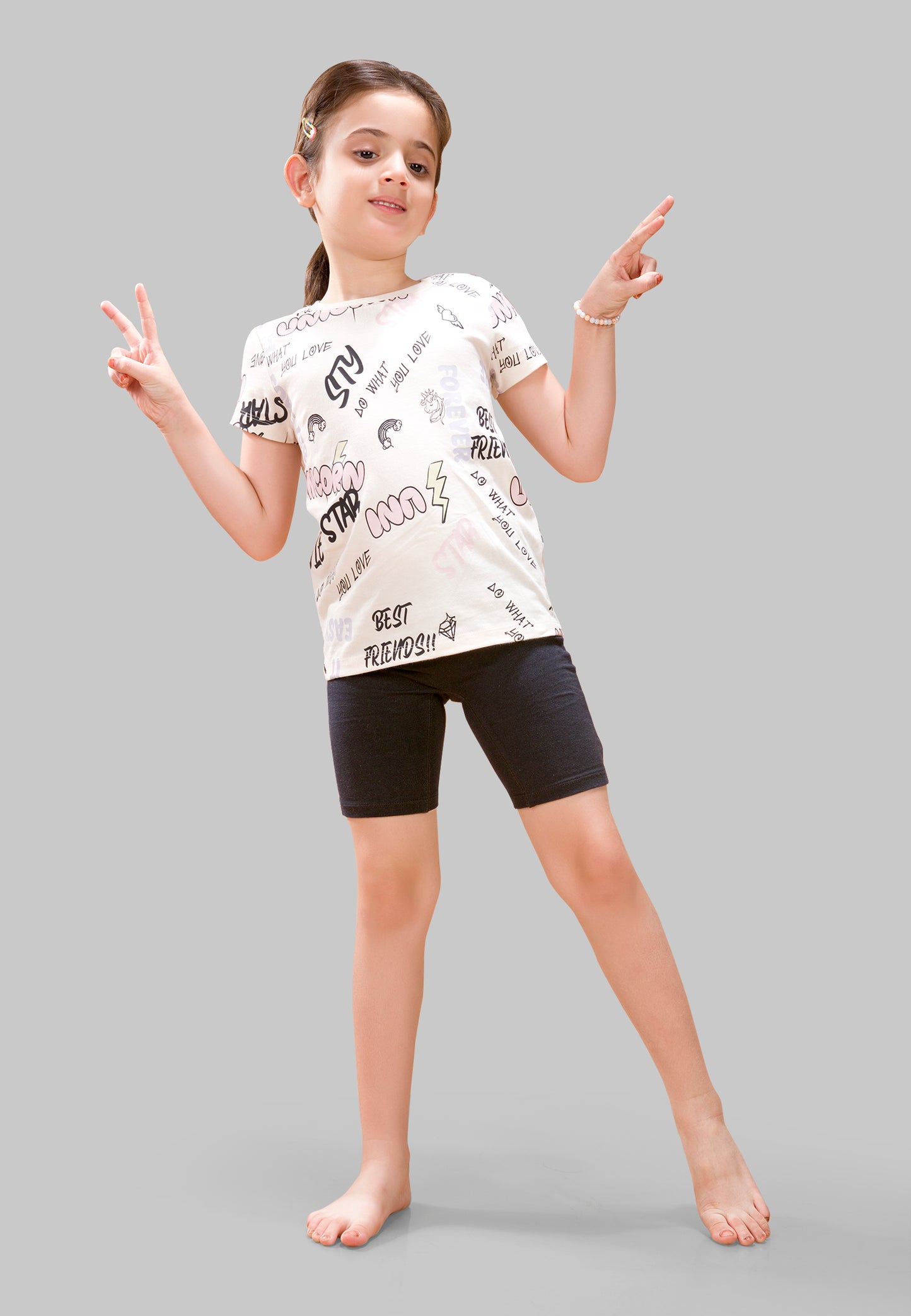 Girls Unicorn Cycling Shorts - Soft, Anti-Microbial & Smart Waistband Technology - Cotton Lycra | Girls' Inner Shorts, Athletic & Biker Shorts for Kids - Pack of 3