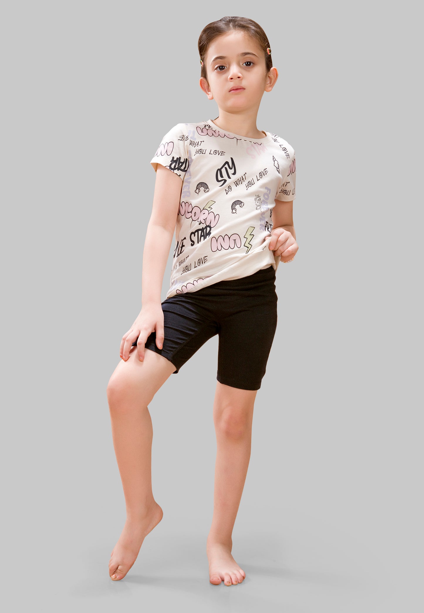 Girls Unicorn Cycling Shorts - Soft, Anti-Microbial & Smart Waistband Technology - Cotton Lycra | Girls' Inner Shorts, Athletic & Biker Shorts for Kids - Pack of 3