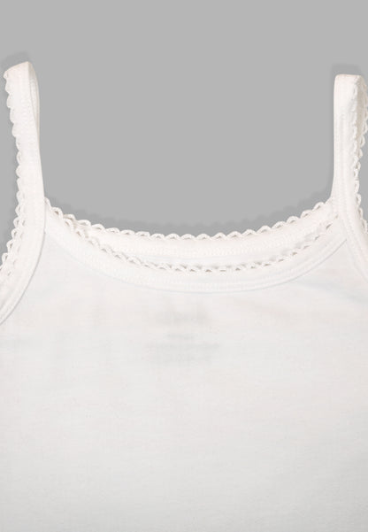 TRESNOVA Cotton Lycra  Anti-microbial Finish & Advanced ergonomic armhole technology Solid Soft Camisoles Pack of 3 - White