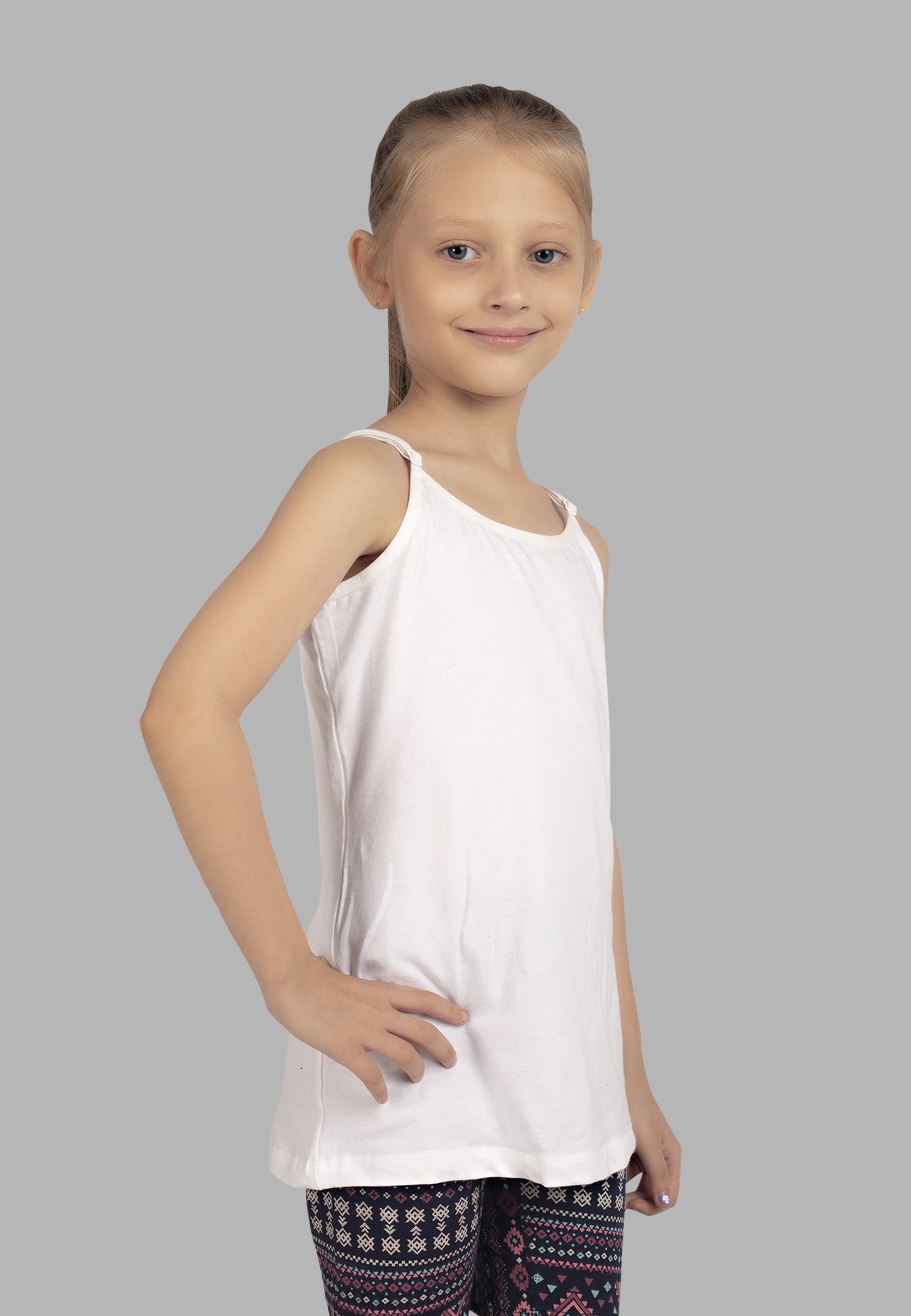 TRESNOVA Cotton Lycra  Anti-microbial Finish & Advanced ergonomic armhole technology Solid Soft Adjustable Camisoles Pack of 3 - White