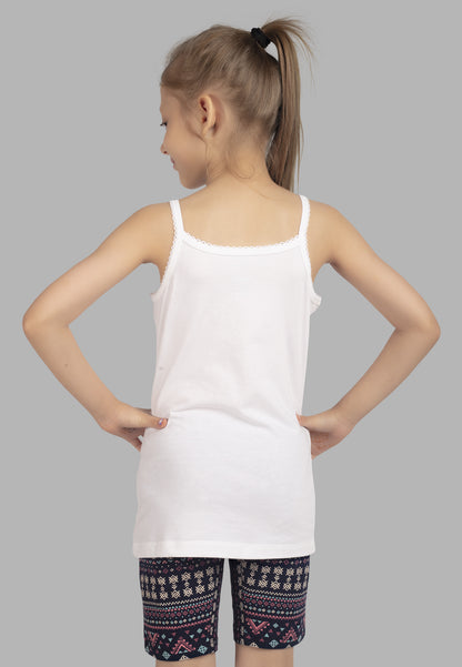 TRESNOVA Cotton Lycra  Anti-microbial Finish & Advanced ergonomic armhole technology Solid Soft Camisoles Pack of 3 - White