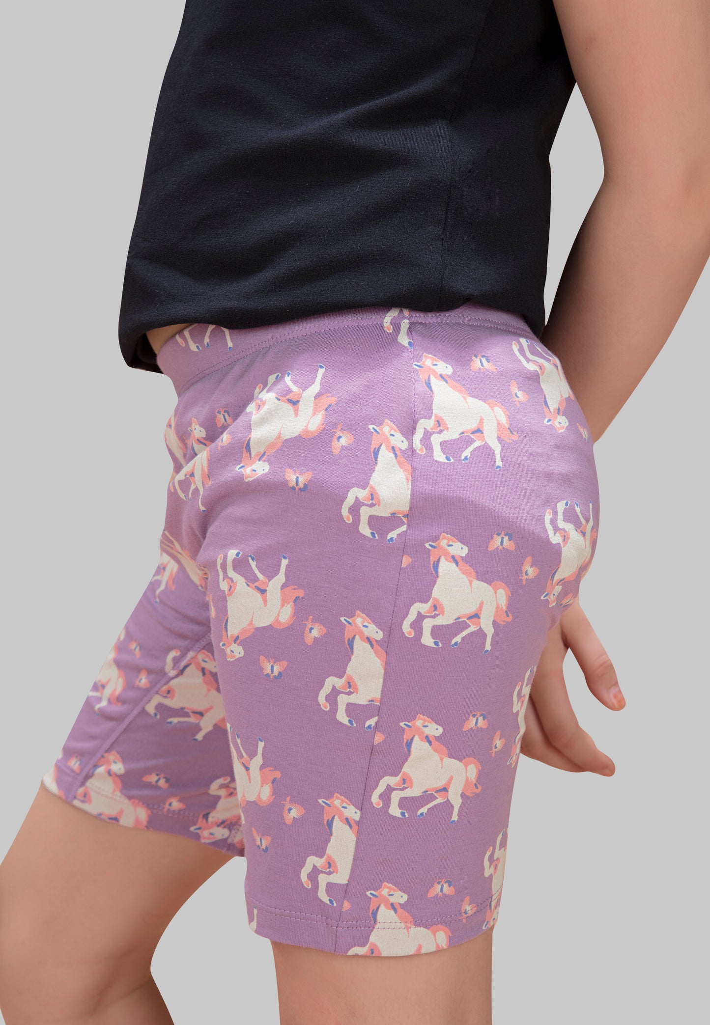 Girls Unicorn Cycling Shorts - | Soft, Anti-Microbial & & Smart Waistband Technology - Cotton Lycra | Girls' Inner Shorts, Athletic & Biker Shorts for Kids - Pack of 3
