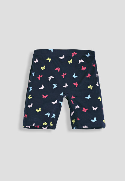 Girls Butterfly Cycling Shorts - | Soft, Anti-Microbial & & Smart Waistband Technology - Cotton Lycra | Girls' Inner Shorts, Athletic & Biker Shorts for Kids - Pack of 3