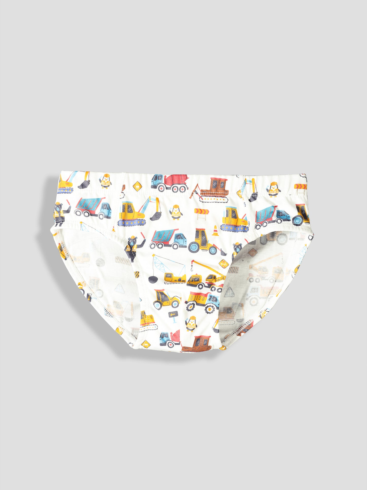 Boys’ Soft Rocket Print Cotton Briefs | Kids Underwear with Anti-Microbial Finish & Smart Waistband Technology - Pack of 3