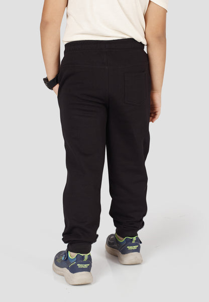 Tresnova Cotton Knit Full Sleeves Antimicrobial Finish Graffiti Printed Jogger Track Pant -Black