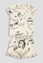 Soft Cotton Short Sets for Girls ( 1 Set) |  Anti-Bacterial Chemical Free Nightwear | Ages 2-16Y