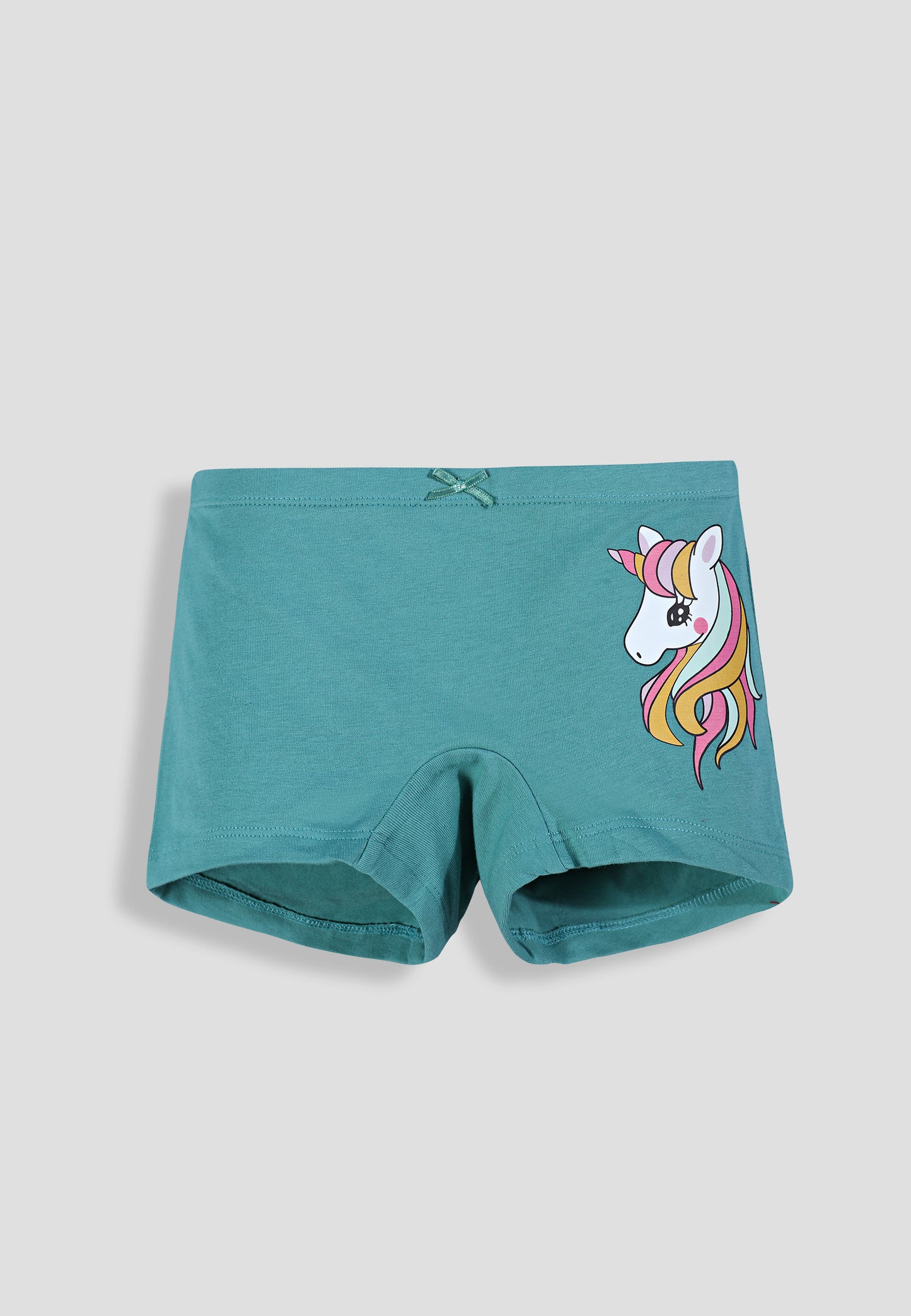 Girls’ Soft Unicorn Print Cotton Lycra Boxer Briefs/Panties | Kids Underwear with Anti-Microbial Finish & Smart Waistband Technology - Pack of 3