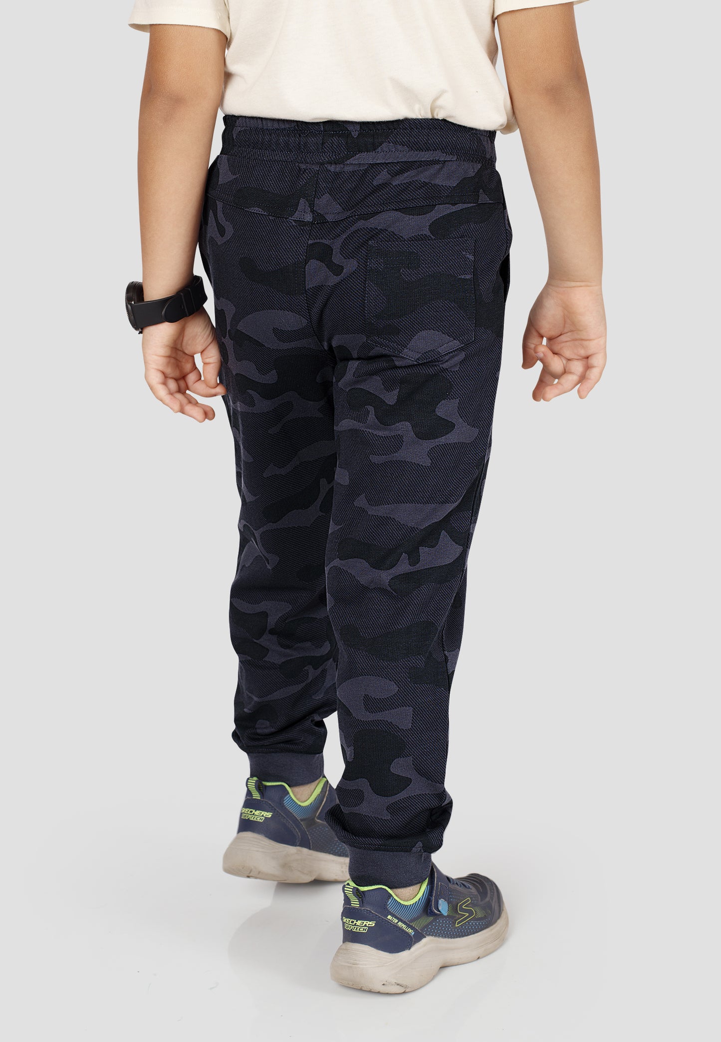 Tresnova Cotton Knit Full Sleeves Antimicrobial Finish Blue Camoflague Printed Jogger Track Pant -Camoflague