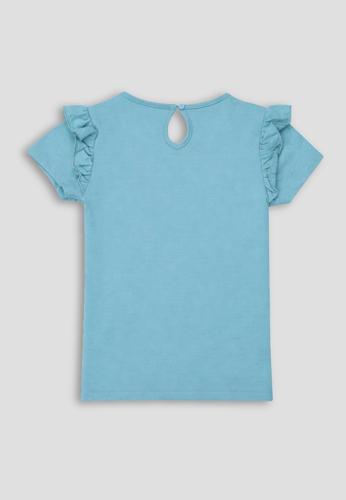 Tresnova Cotton Knit Half Sleeves Antimicrobial Finish Owl Printed Coordinating T-shirt And Joggers Set-Tealblue