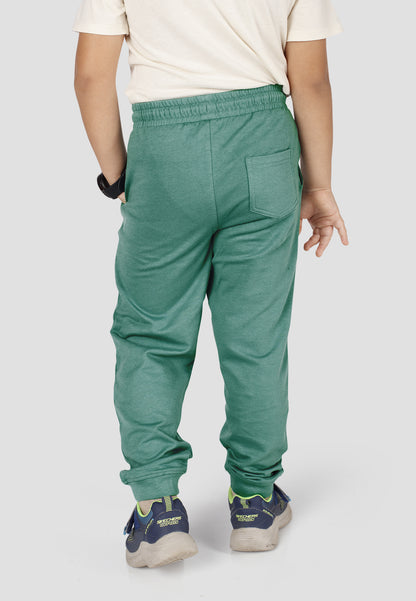 Tresnova Cotton Knit Full Sleeves Antimicrobial Finish Champion Printed Jogger Track Pant -Green