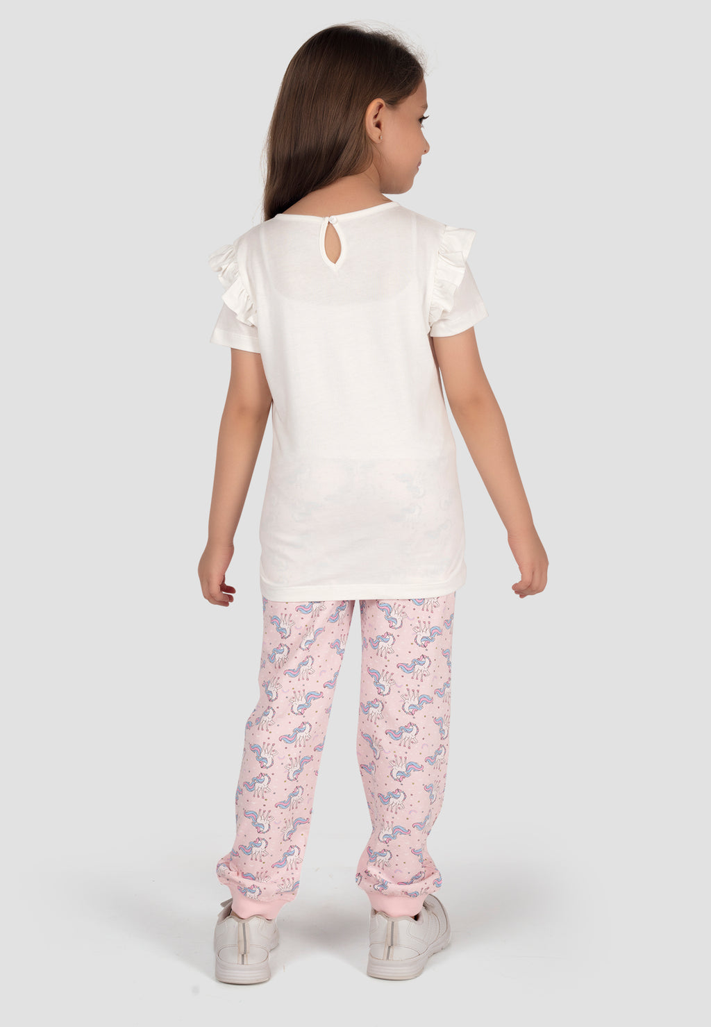 Soft Cotton Pyjama Set for Girls ( 1 Set) |  Anti-Bacterial Chemical Free Nightwear | Ages 2-16Y