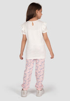 Soft Cotton Pyjama Set for Girls ( 1 Set) |  Anti-Bacterial Chemical Free Nightwear | Ages 2-16Y
