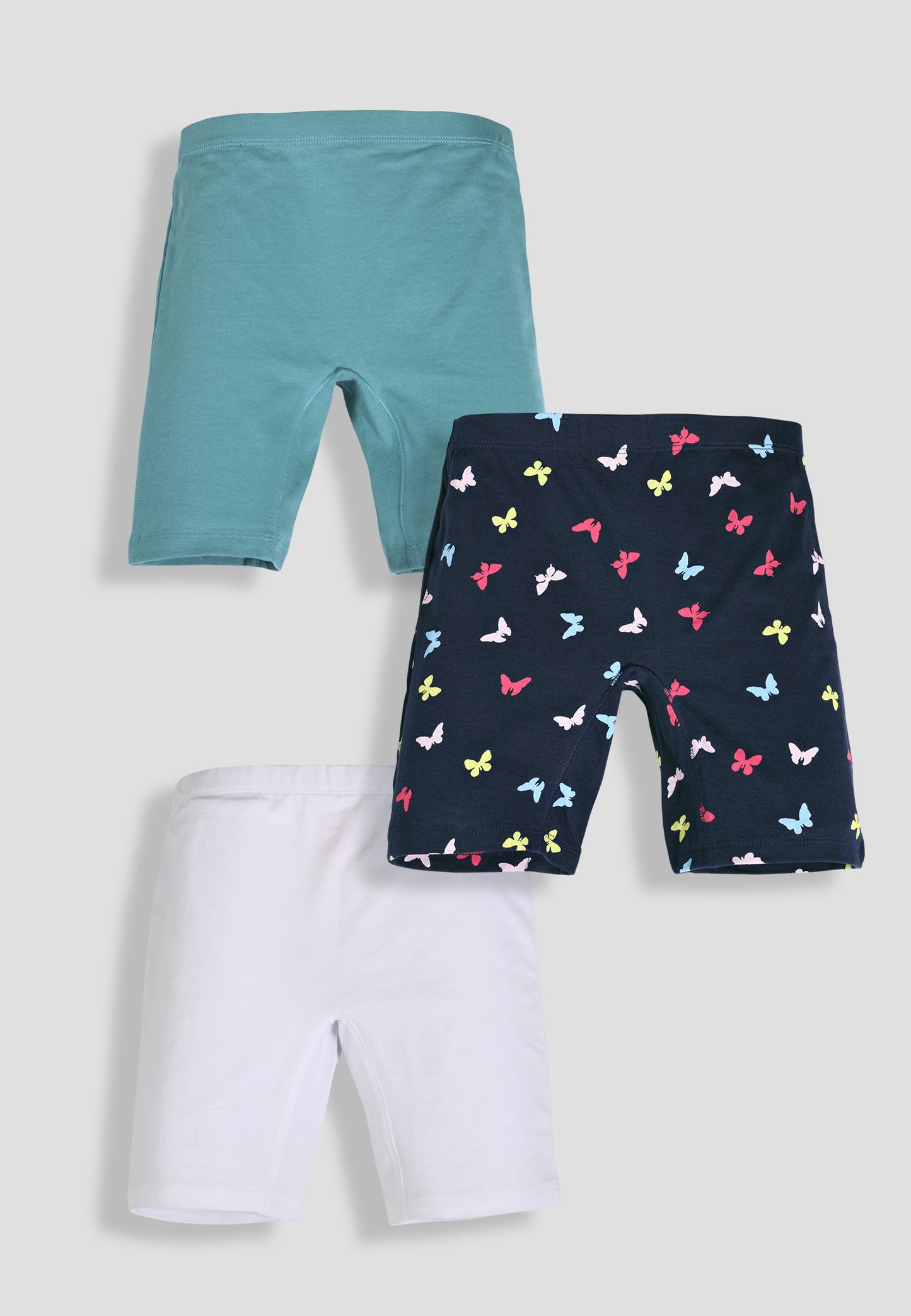 Girls Butterfly Cycling Shorts - | Soft, Anti-Microbial & & Smart Waistband Technology - Cotton Lycra | Girls' Inner Shorts, Athletic & Biker Shorts for Kids - Pack of 3