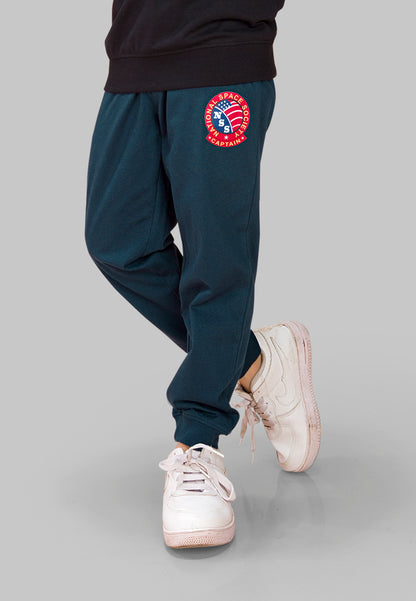 Tresnova Cotton Knit Full Sleeves Antimicrobial Finish Newyork Printed Jogger Track Pants ( Pack of 2)- Grey,Navy Blue