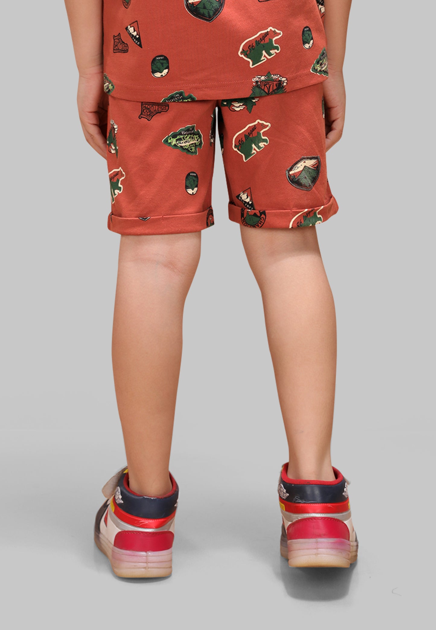 Boys' Jungle Print Shorts (Pack of 3) – Soft, Anti-Microbial Cotton | Kids' Everyday Wear & Loungewear