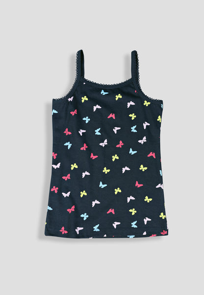 Girls Unicorn Print Camisoles/Vest Tops –Soft Cotton Lycra Kids' Undershirts with Anti-Microbial Finish & advanced ergonomic armhole technology - Pack of 3