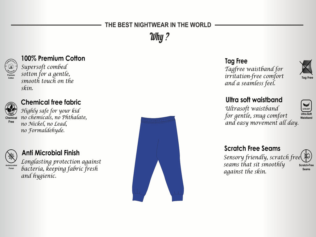 Soft Cotton Joggers for Boys ( Pack of 2) |  Anti-Bacterial Chemical Free Outerwear | Ages 2-16Y
