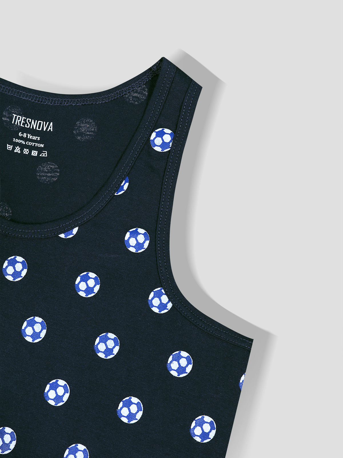 Soft Cotton Vests for Boys ( Pack of 3) |  Anti-Bacterial Chemical Free Kids Underwear | Ages 2-8Y