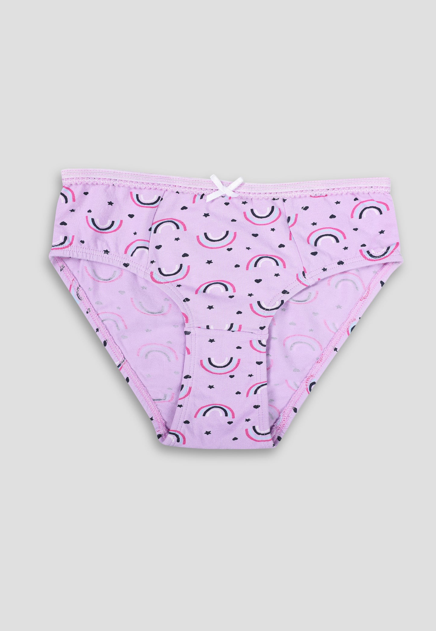 TRESNOVA Cotton Lycra Anti-microbial Finish & Smart Waistband Technology Floral Printed Soft Panties Pack of 3 -Pink Purple & Offwhite