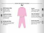 Soft Cotton Pyjama Set for Girls ( 1 Set) |  Anti-Bacterial Chemical Free Nightwear | Ages 2-16Y