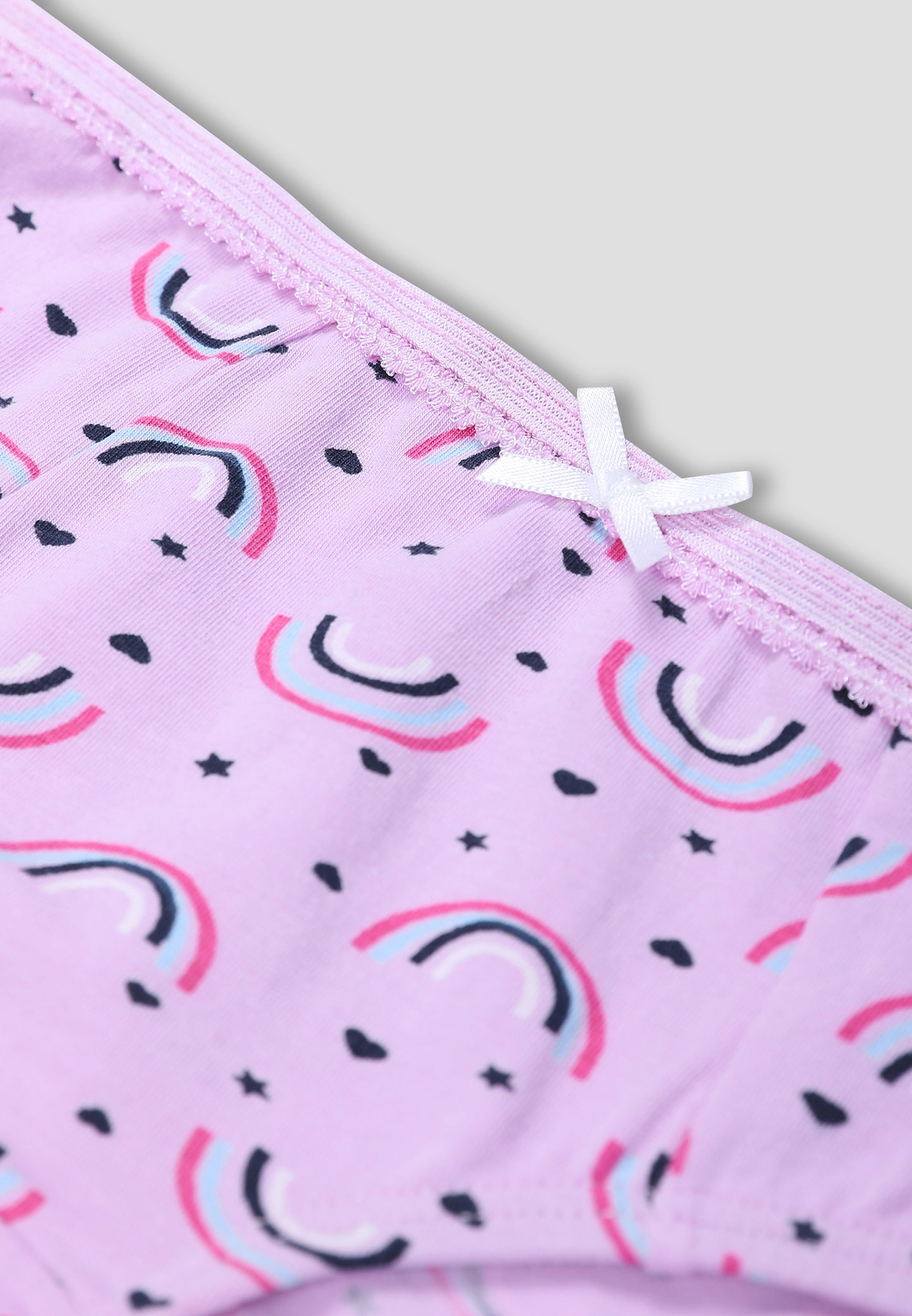 TRESNOVA Cotton Lycra Anti-microbial Finish & Smart Waistband Technology Floral Printed Soft Panties Pack of 3 -Pink Purple & Offwhite