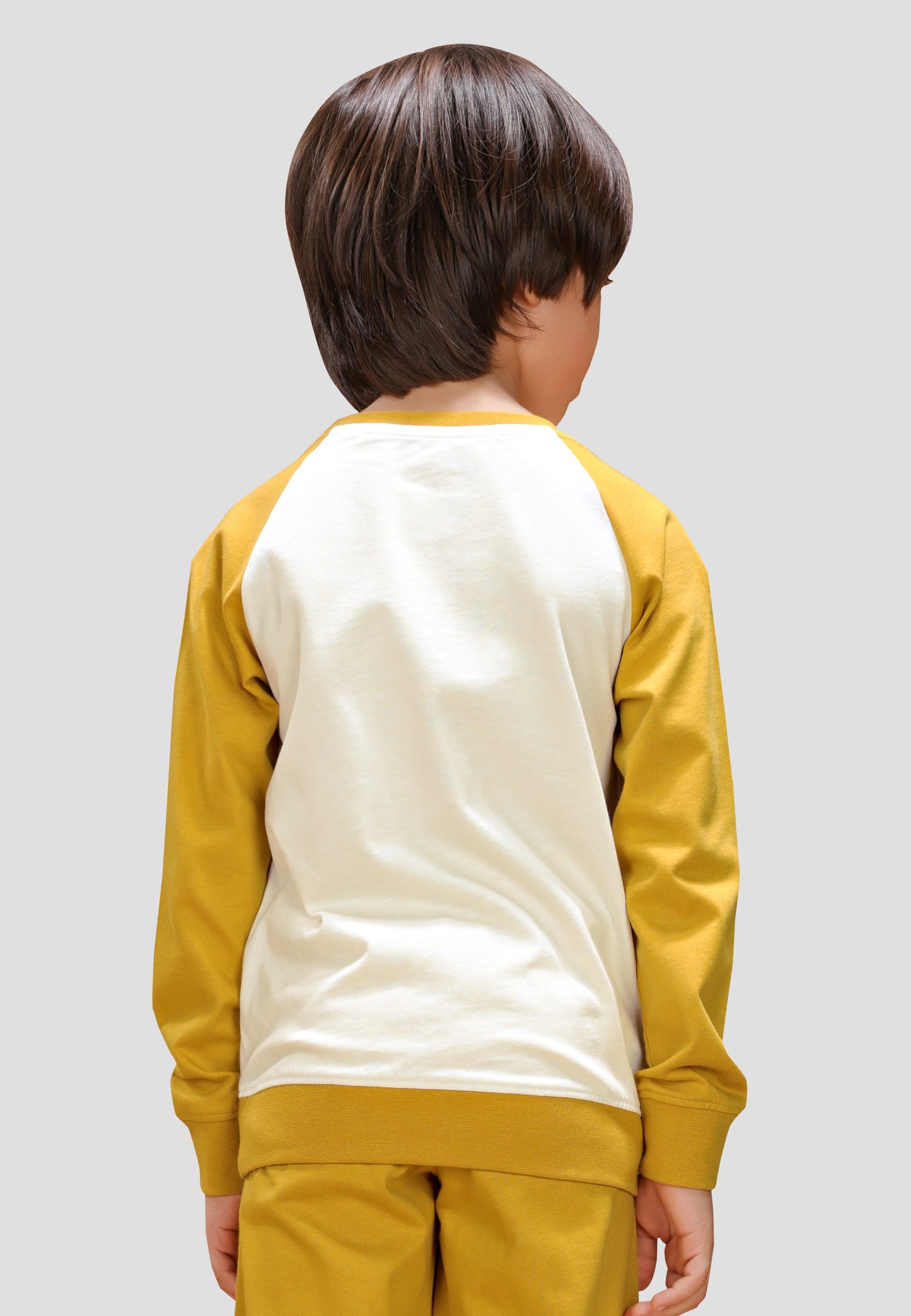 Tresnova Cotton Knit Full Sleeves Antimicrobial Finish Dinosaur Printed Coordinating T-shirt And Joggers Set-Off White