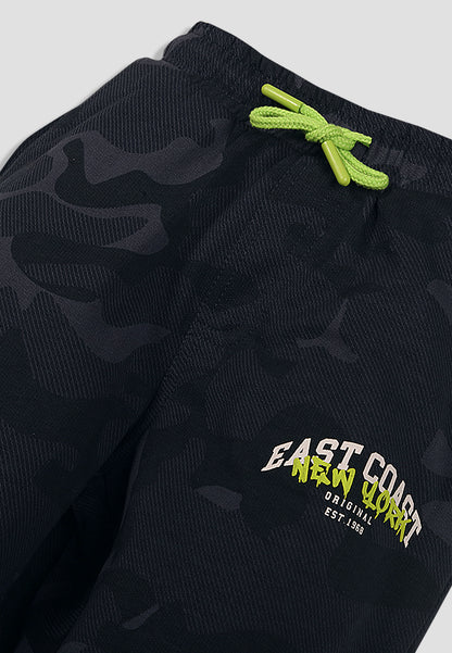 Tresnova Cotton Knit Full Sleeves Antimicrobial Finish Blue Camoflague Printed Jogger Track Pant -Camoflague