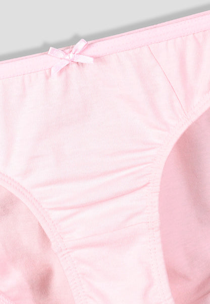 Girls’ Soft Solid Cotton Lycra Briefs/Panties | Kids Underwear with Anti-Microbial Finish & Smart Waistband Technology - Pack of 5