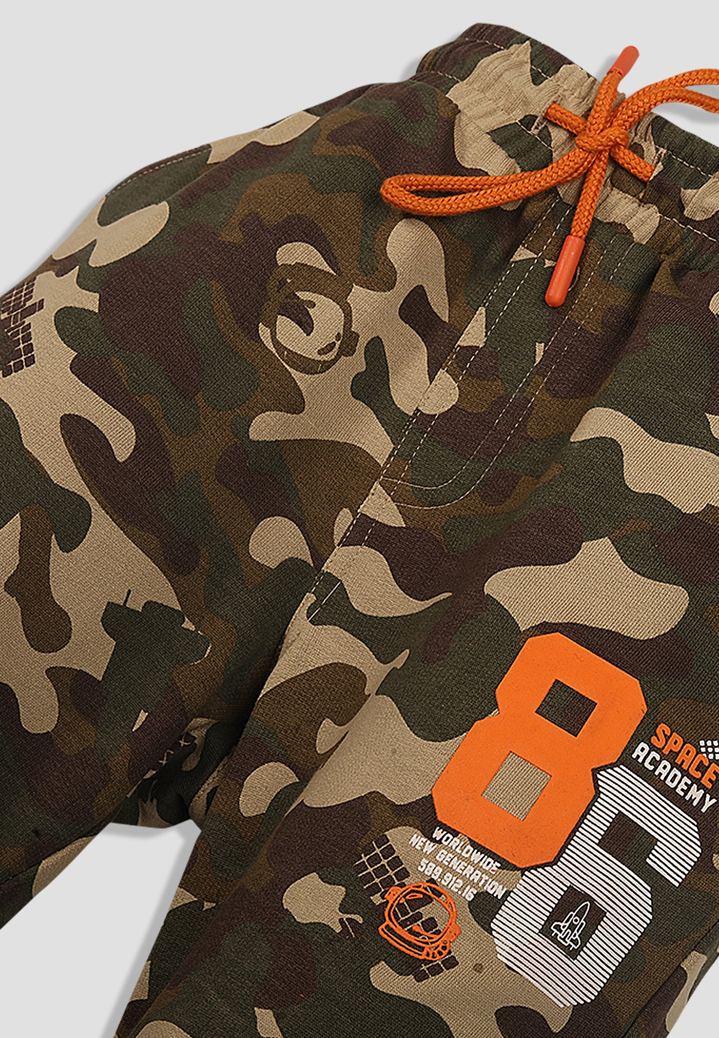 Tresnova Cotton Knit Full Sleeves Antimicrobial Finish Camoflague Printed Jogger Track Pant -Camoflague