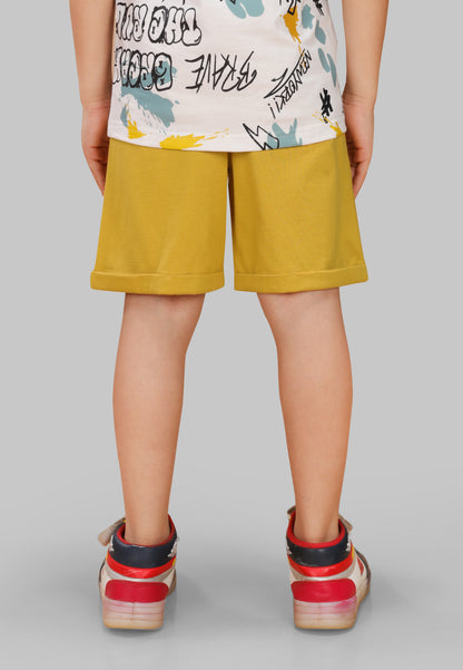 Boys' Jungle Print Shorts (Pack of 3) – Soft, Anti-Microbial Cotton | Kids' Everyday Wear & Loungewear