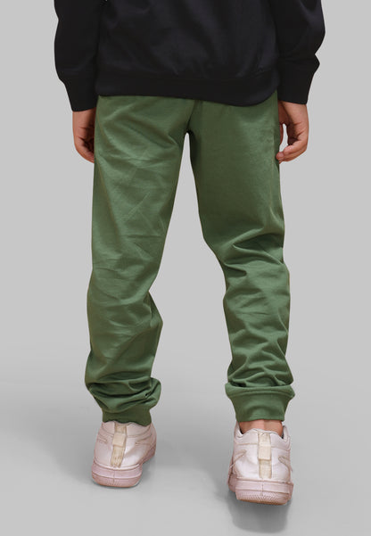 Tresnova Cotton Knit Full Sleeves Antimicrobial Finish Space Printed Jogger Track Pants ( Pack of 2)- Navy Blue, Olive Green