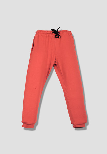 Tresnova Cotton Knit Half Sleeves Antimicrobial Finish Japan Printed Coordinating T-shirt And Joggers Set-Orange