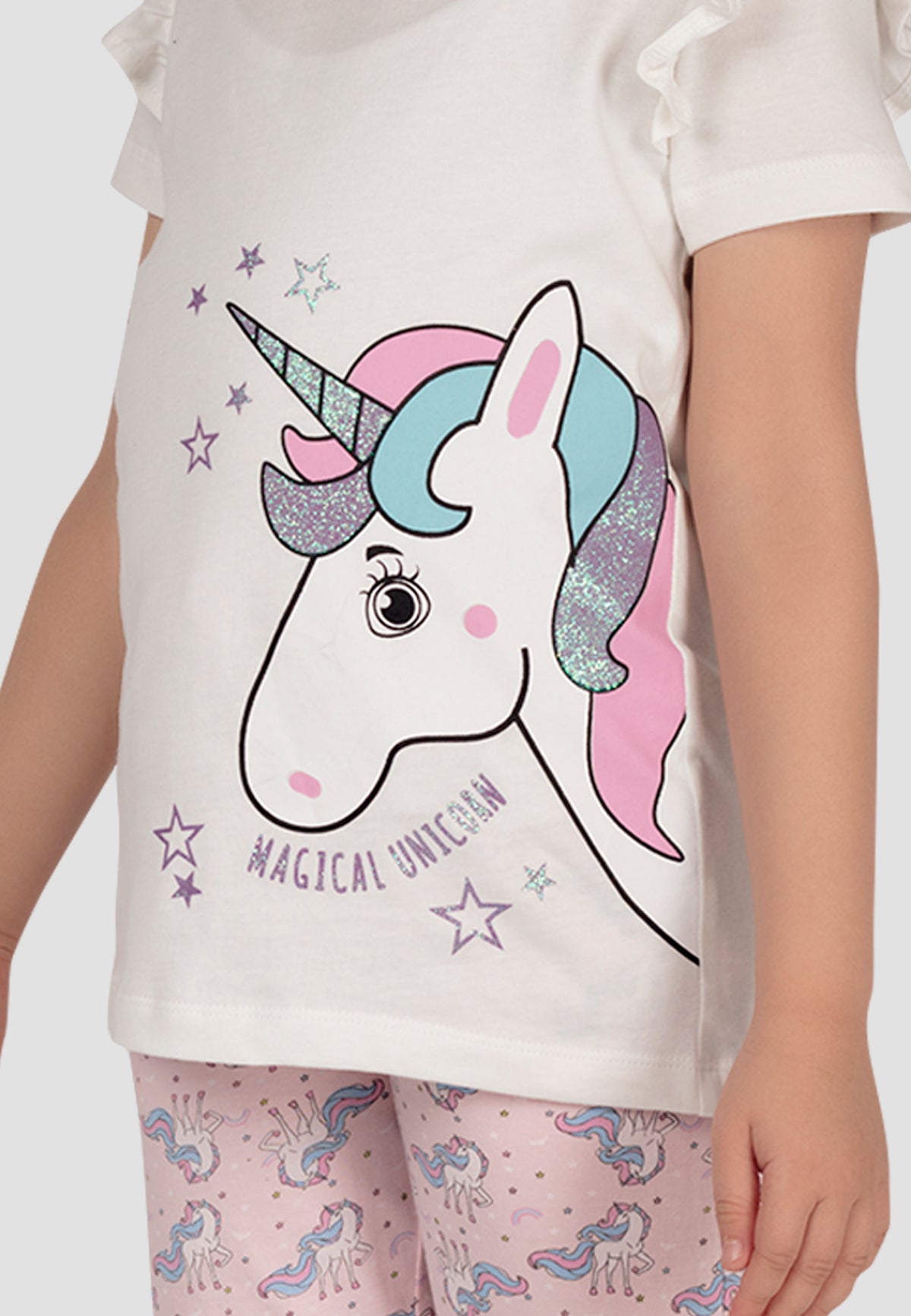 Soft Cotton Pyjama Set for Girls ( 1 Set) |  Anti-Bacterial Chemical Free Nightwear | Ages 2-16Y