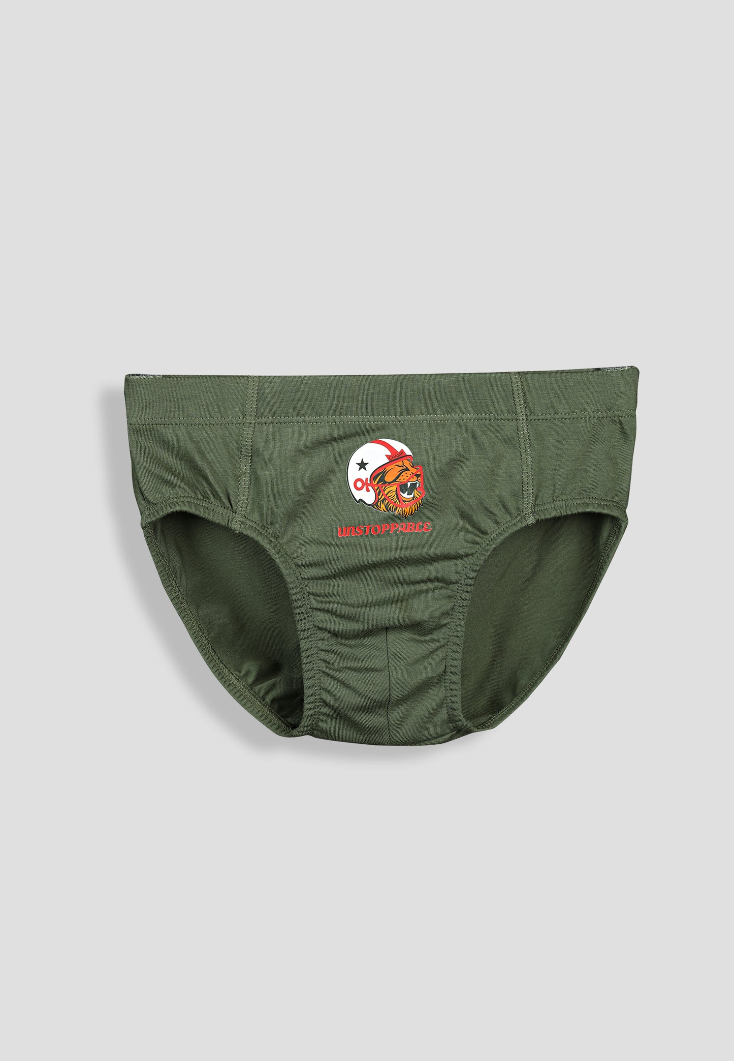 Boys’ Soft Tiger Print Cotton Briefs | Kids Underwear with Anti-Microbial Finish & Smart Waistband Technology - Pack of 3