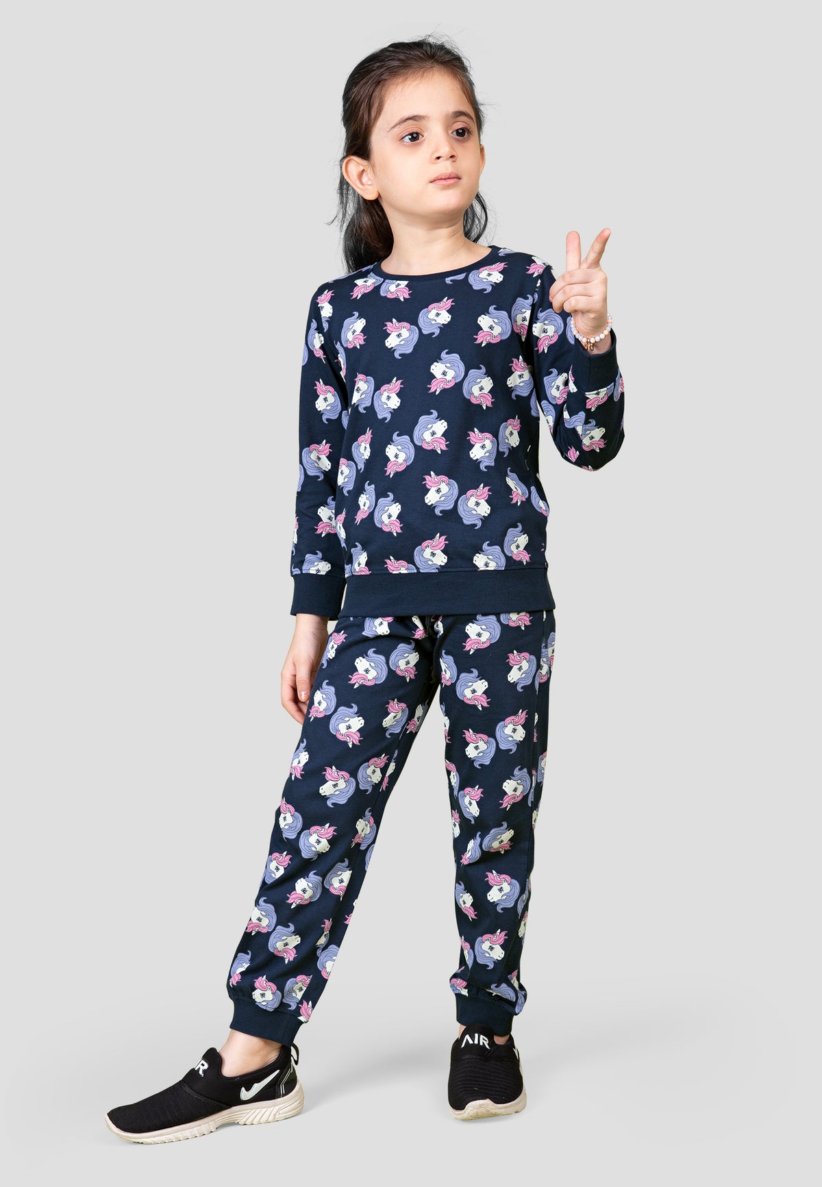Soft Cotton Pyjama Set for Girls ( 1 Set) |  Anti-Bacterial Chemical Free Nightwear | Ages 2-16Y