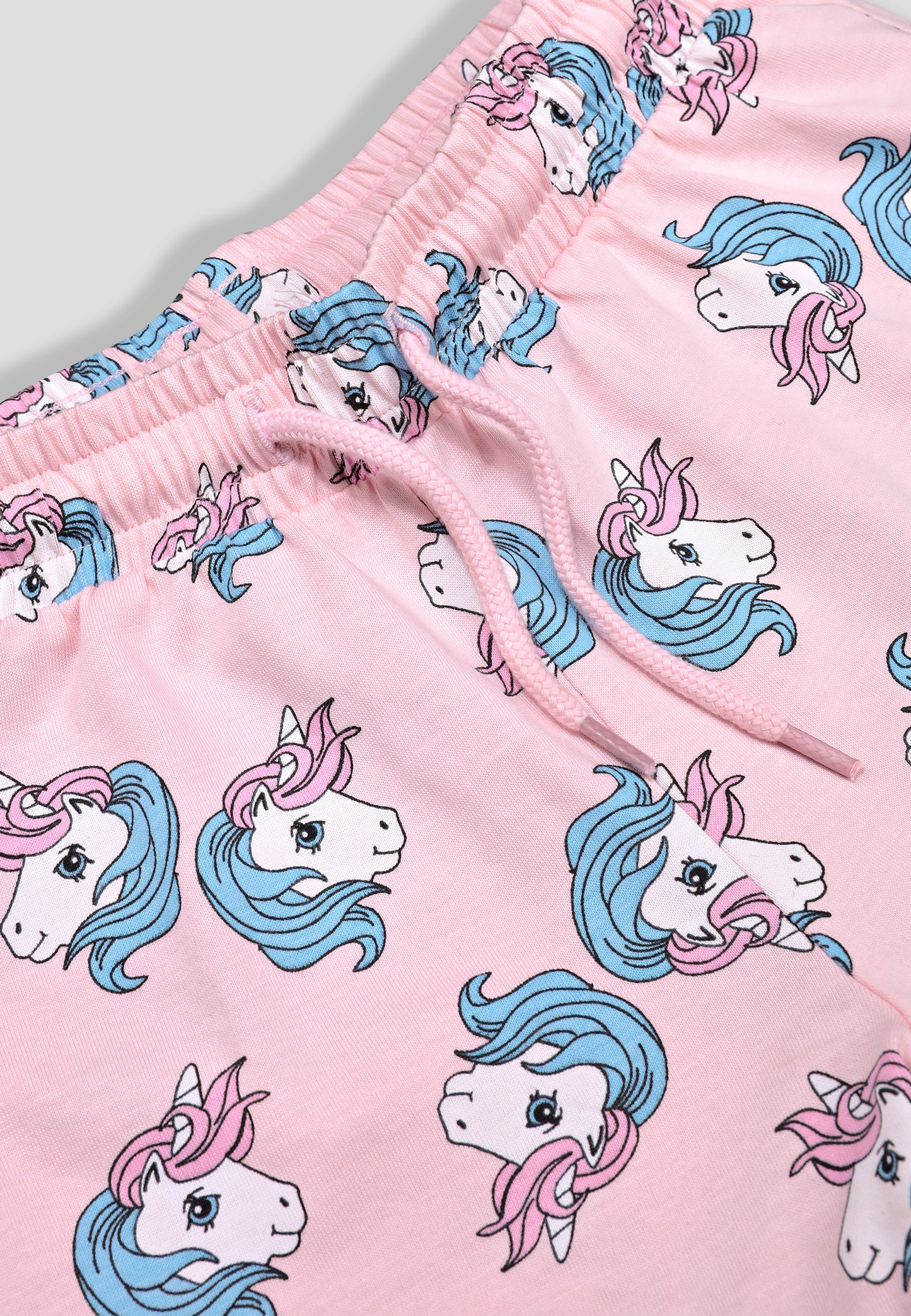 Girls' Unicorn Print Nightsuit – Soft, Anti-Microbial Cotton Co-ords | Pyjama Shorts Set for Kids